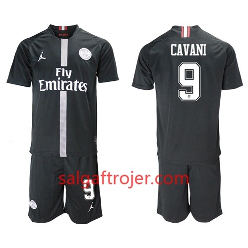 Paris Saint Germain Fodboldtrøjer Cavani 9 Jodan Sort Børn 3. sæt 2018/19 Kort ærmer Paris Saint Germain Fodboldtrøjer Cavani 9 Jodan Sort Børn 3. sæt 2018/19 Kort ærmer